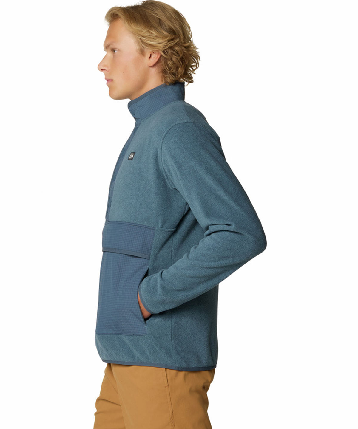 Polar Hombre Microchill Snap Pullover Azul Mountain Hardwear