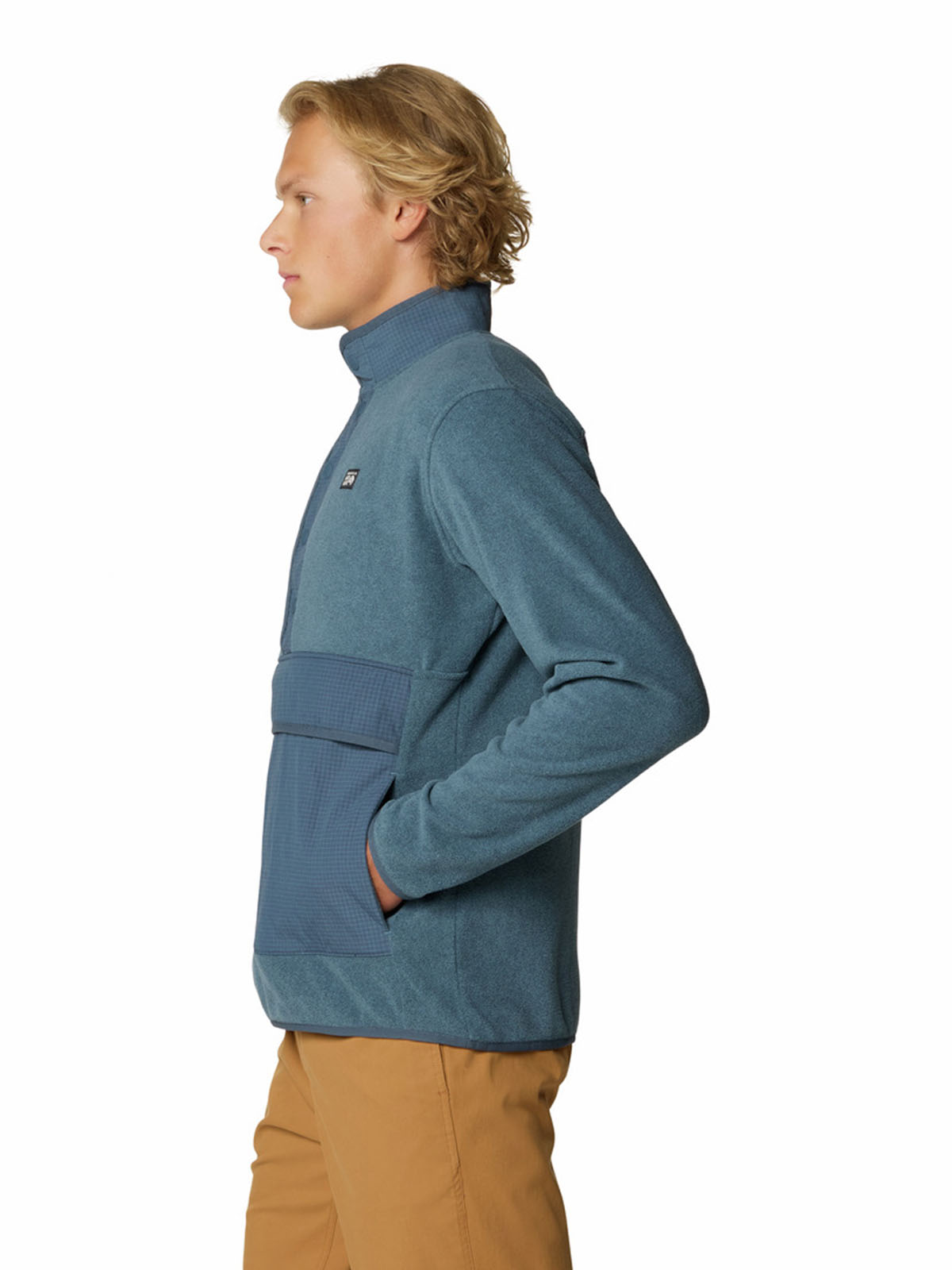 Polar Hombre Microchill Snap Pullover Azul Mountain Hardwear