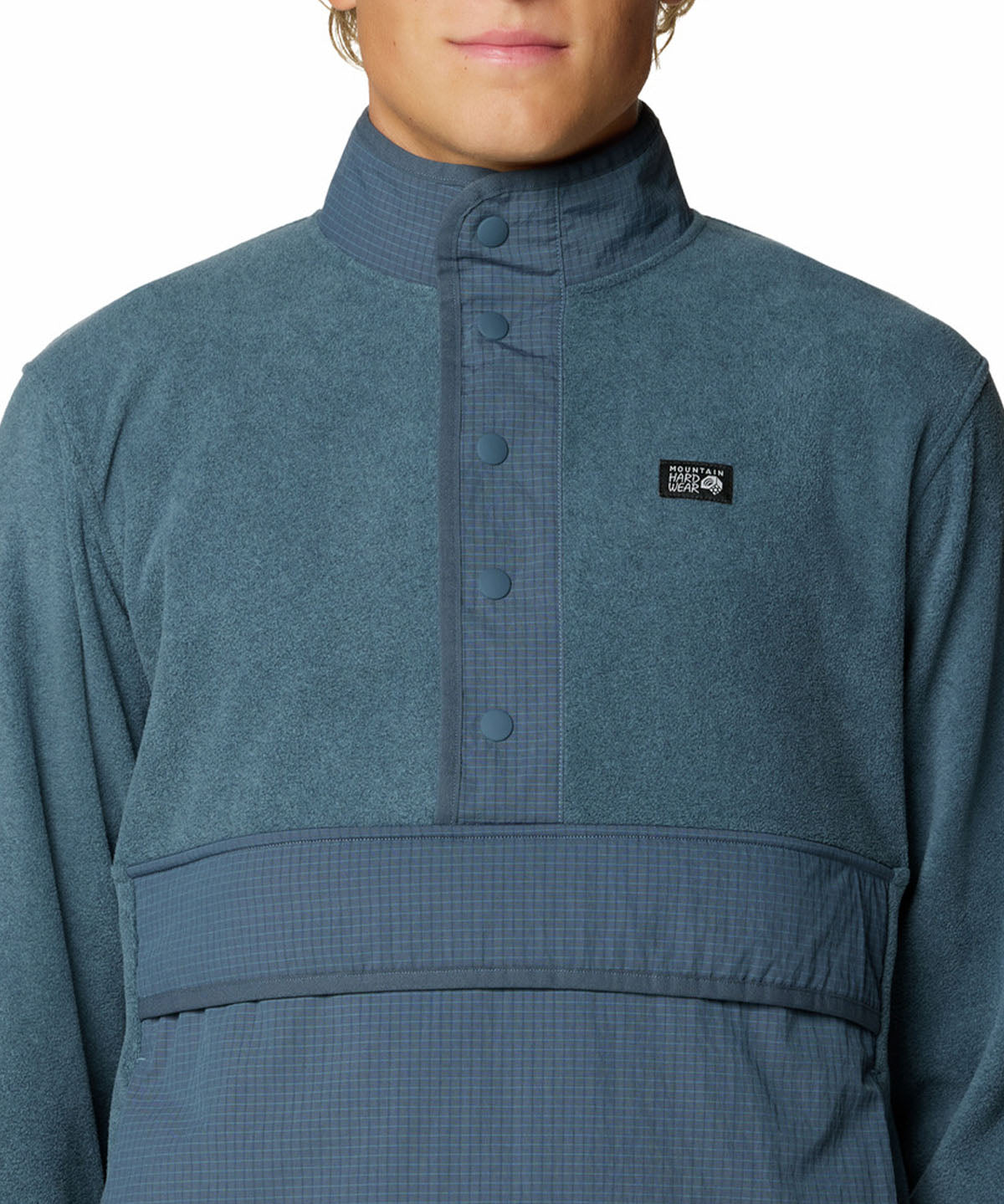 Polar Hombre Microchill Snap Pullover Azul Mountain Hardwear