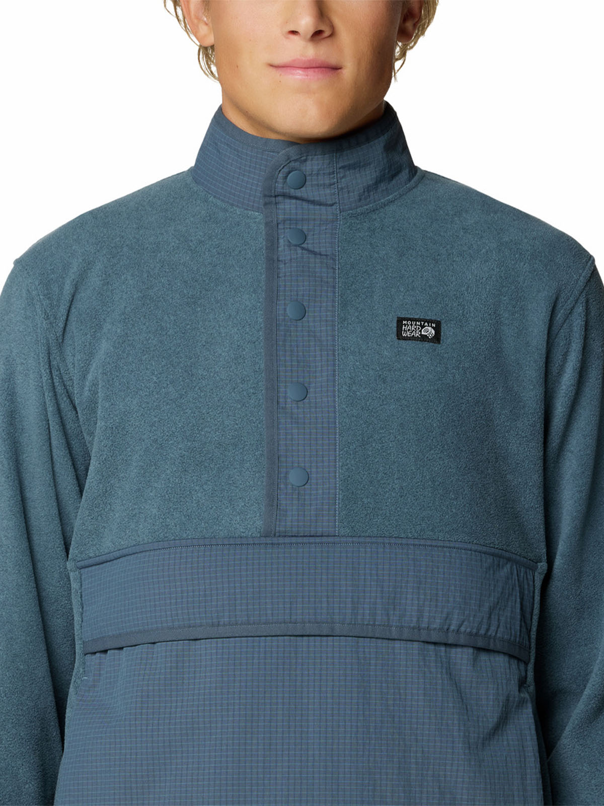 Polar Hombre Microchill Snap Pullover Azul Mountain Hardwear