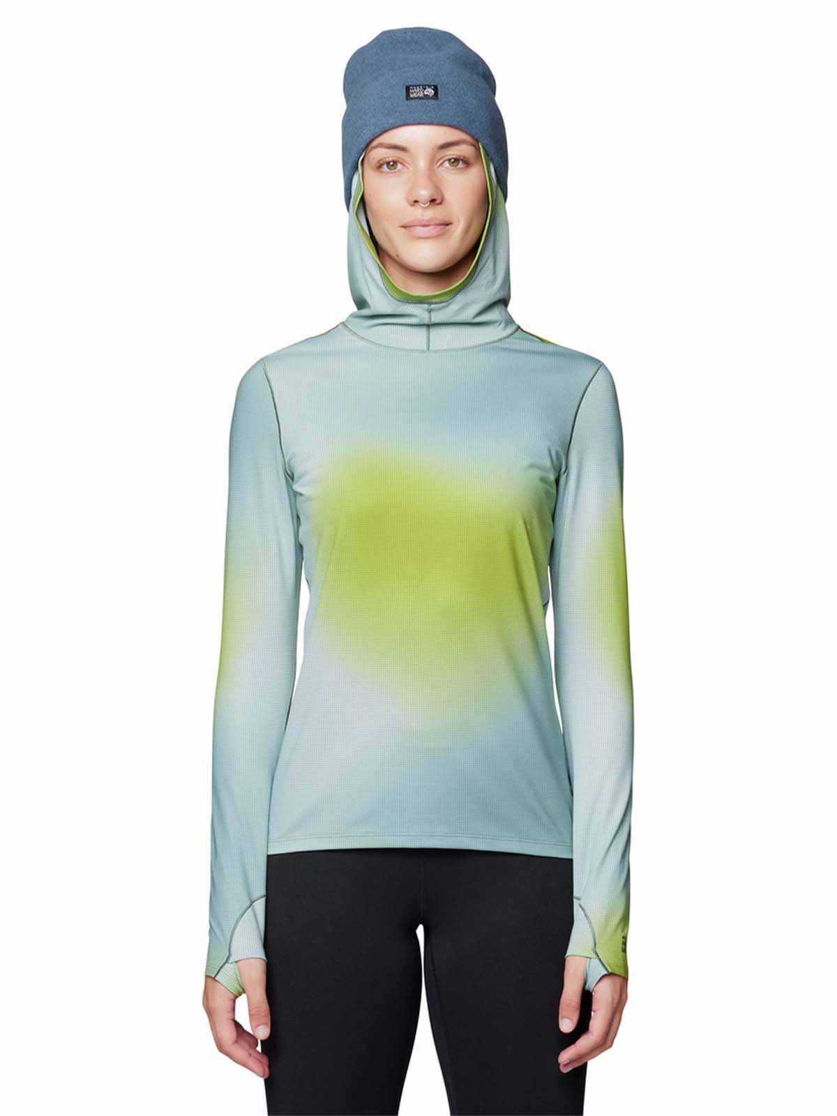 Polera Manga Larga Mujer Butter Azul Mountain Hardwear