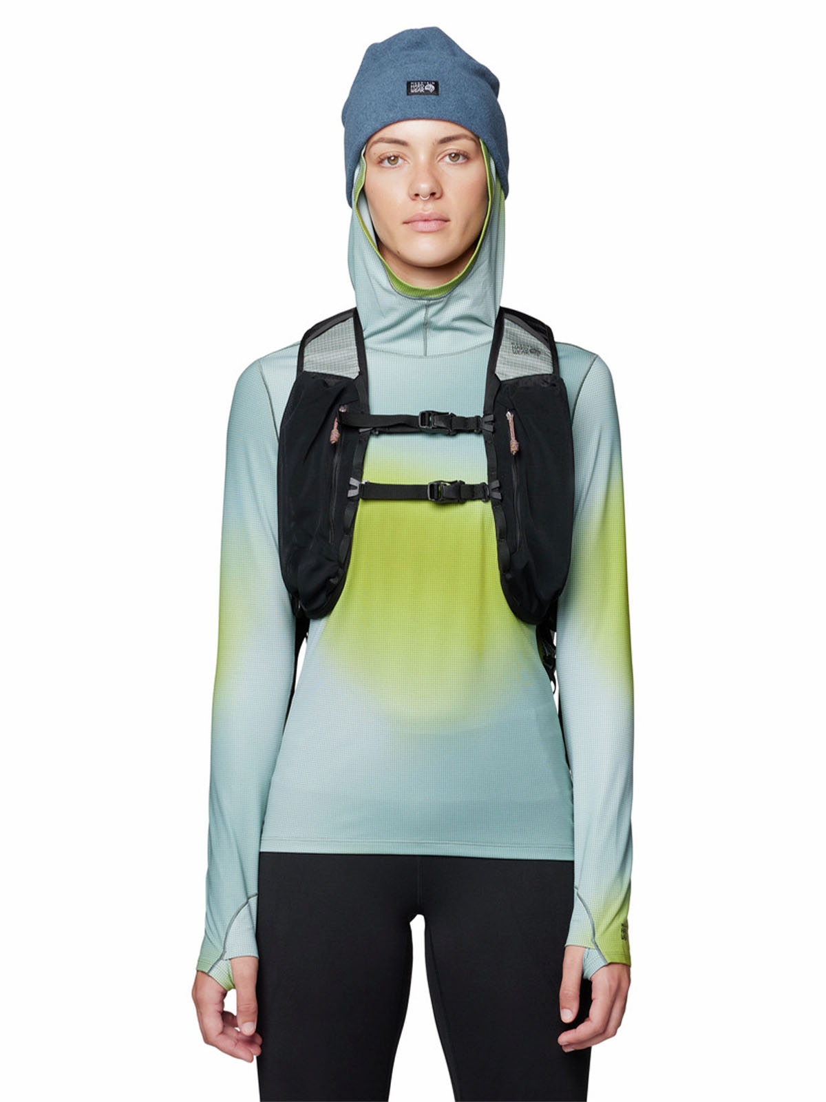 Polera Manga Larga Mujer Butter Azul Mountain Hardwear