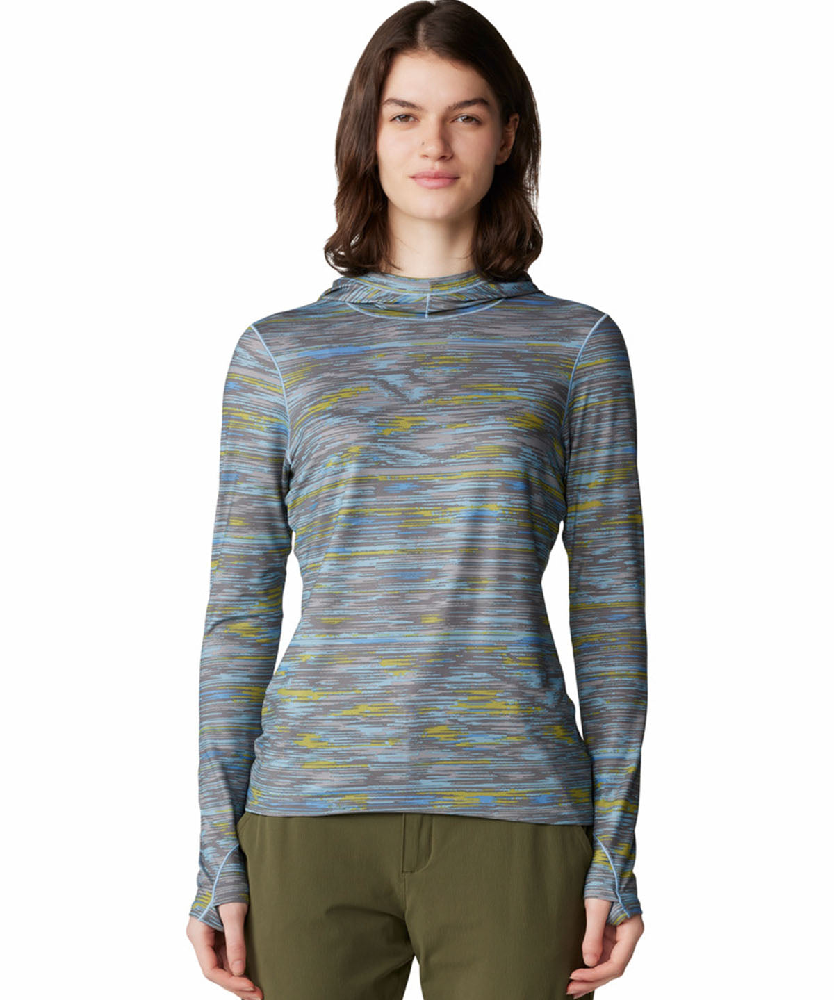 Polera Manga Larga Mujer Butter Up Azul Mountain Hardwear