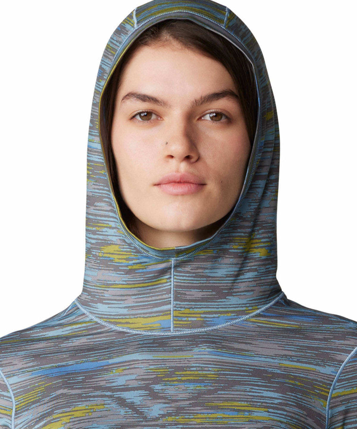 Polera Manga Larga Mujer Butter Up Azul Mountain Hardwear