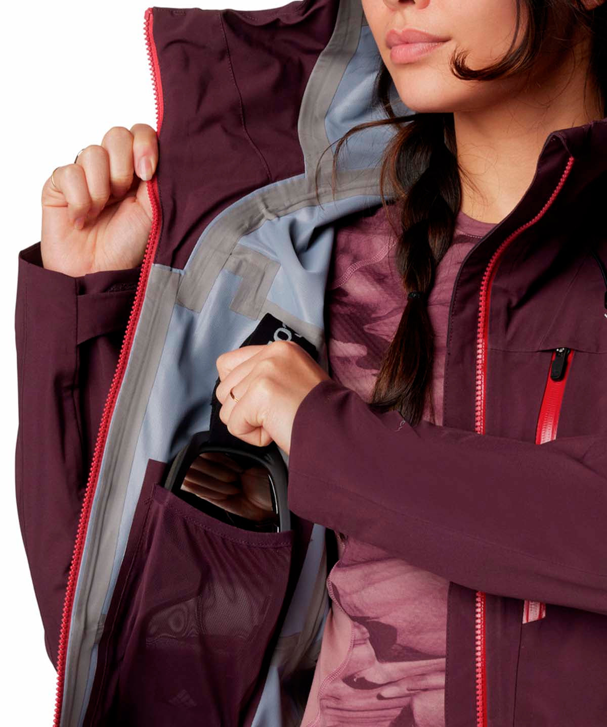 Cortaviento Mujer Platinum Peak II 3L Ski Morado Columbia
