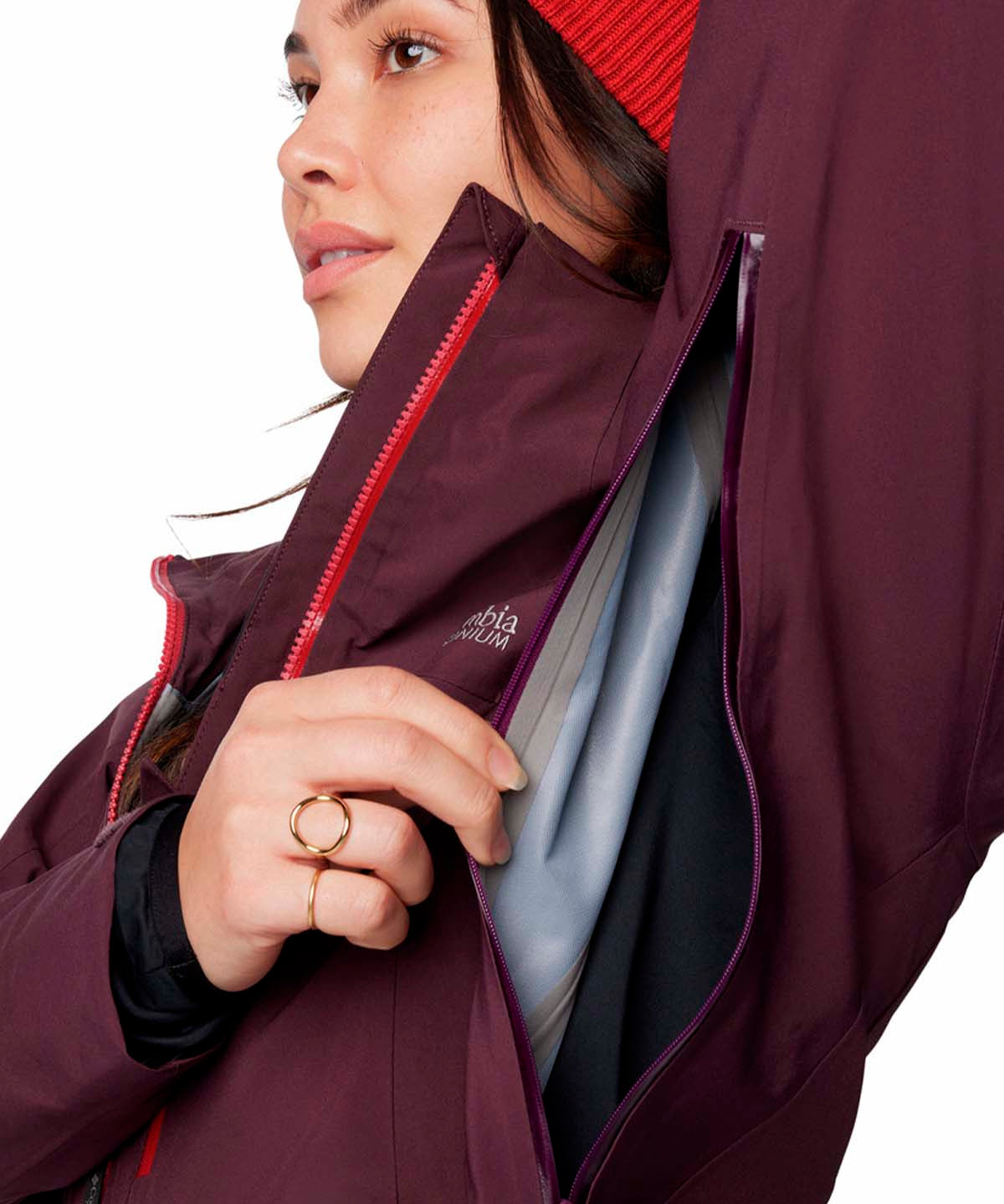 Cortaviento Mujer Platinum Peak II 3L Ski Morado Columbia