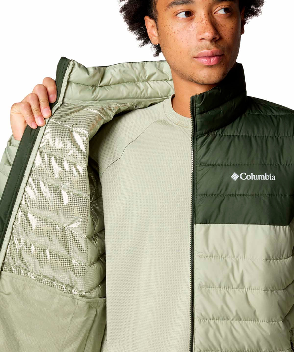 Parka Hombre Powder Lite II Beige Columbia