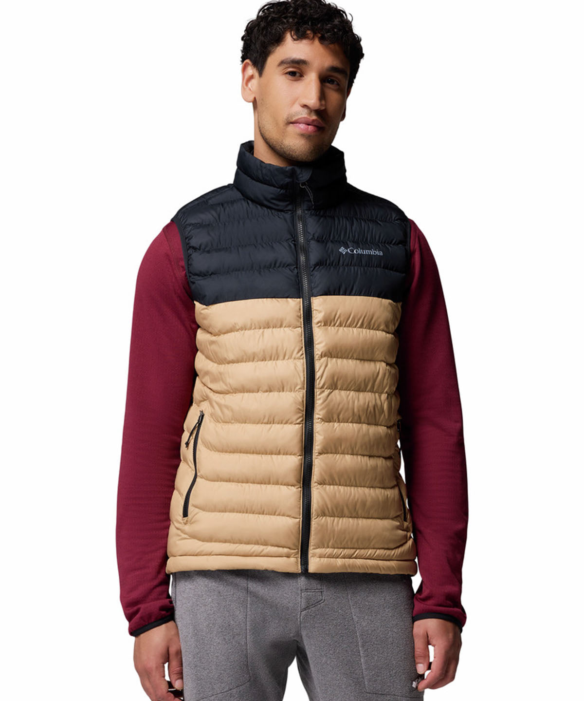 Parka Sin Mangas Hombre Powder Lite II Beige Columbia