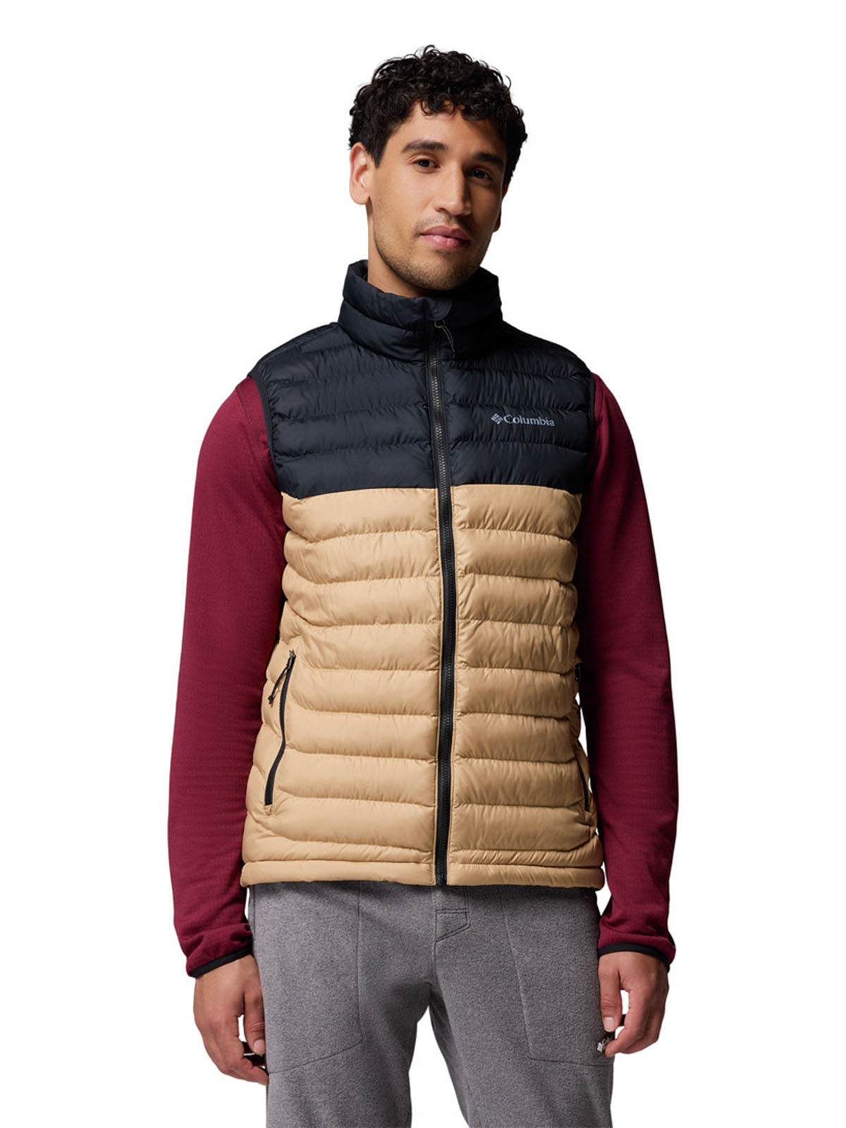 Parka Sin Mangas Hombre Powder Lite II Beige Columbia
