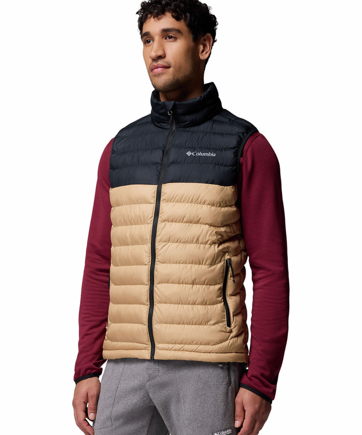 Parka Sin Mangas Hombre Powder Lite II Beige Columbia