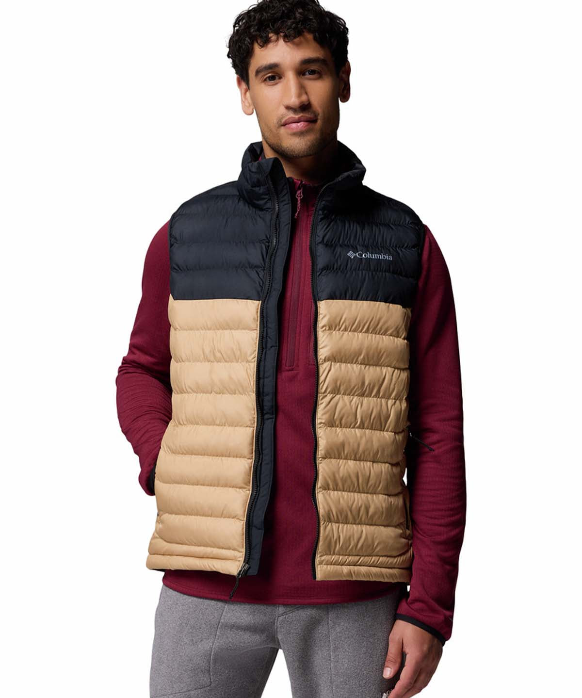 Parka Sin Mangas Hombre Powder Lite II Beige Columbia