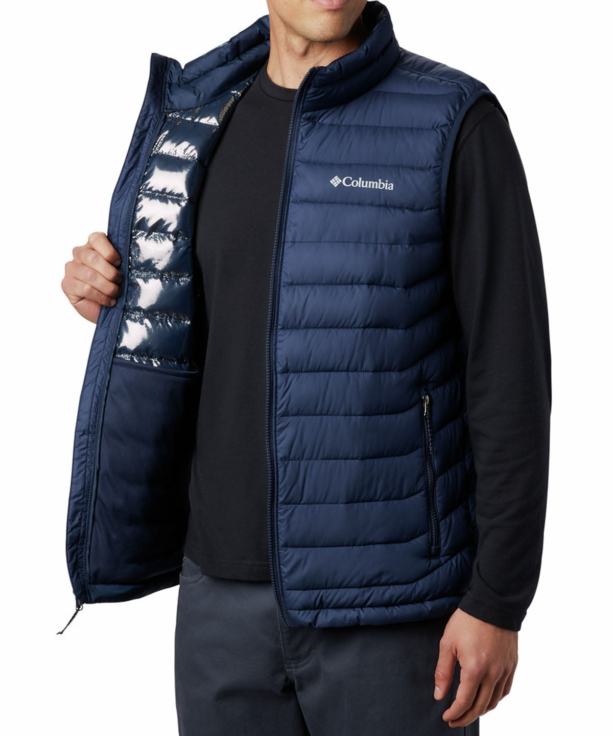 Parka Sin Mangas Hombre Powder Lite II Azul Columbia