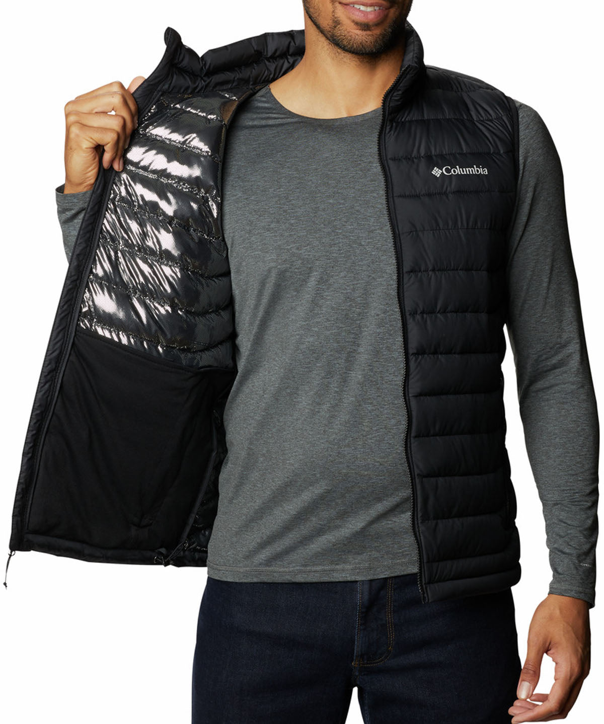Parka Sin Mangas Hombre Powder Lite II Negro Columbia
