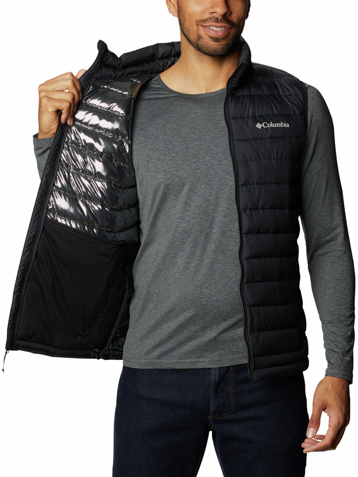 Parka Sin Mangas Hombre Powder Lite II Negro Columbia