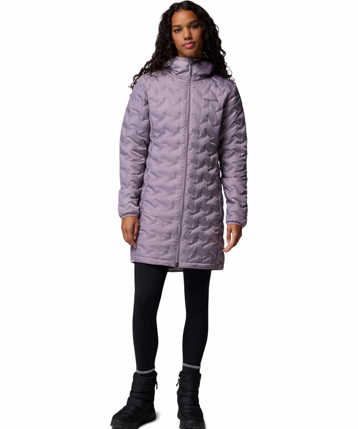 Parka Mujer Delta Ridge II Long Hooded Down Morado Columbia