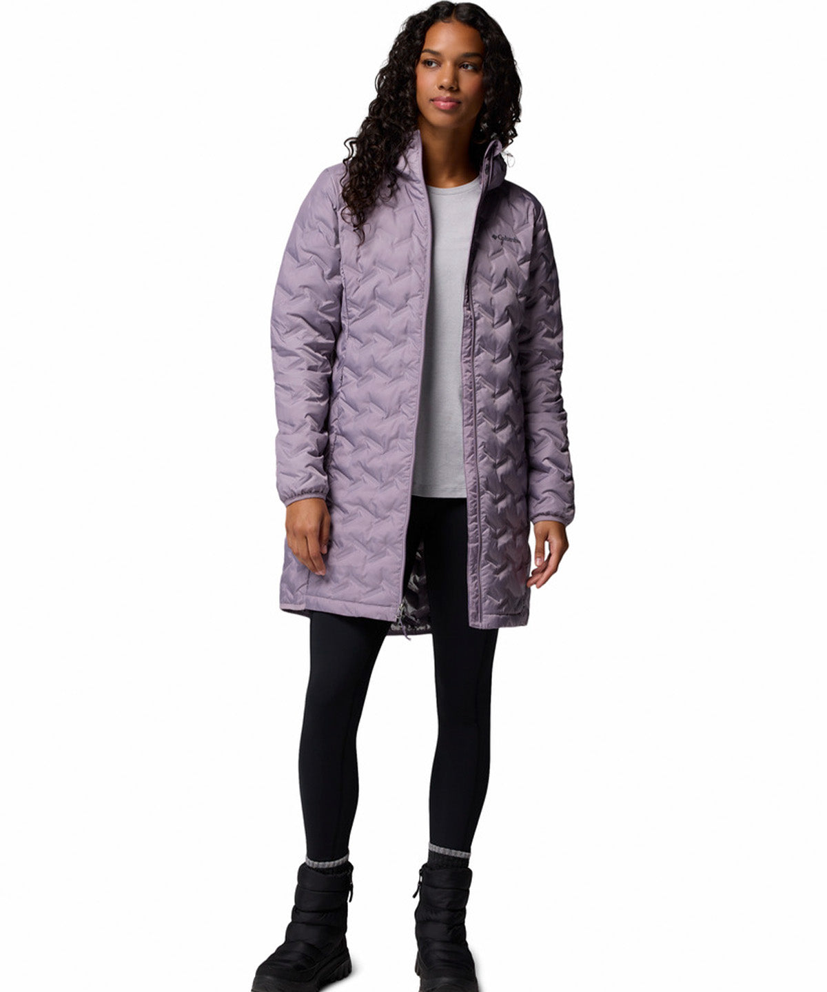 Parka Mujer Delta Ridge II Long Hooded Down Morado Columbia
