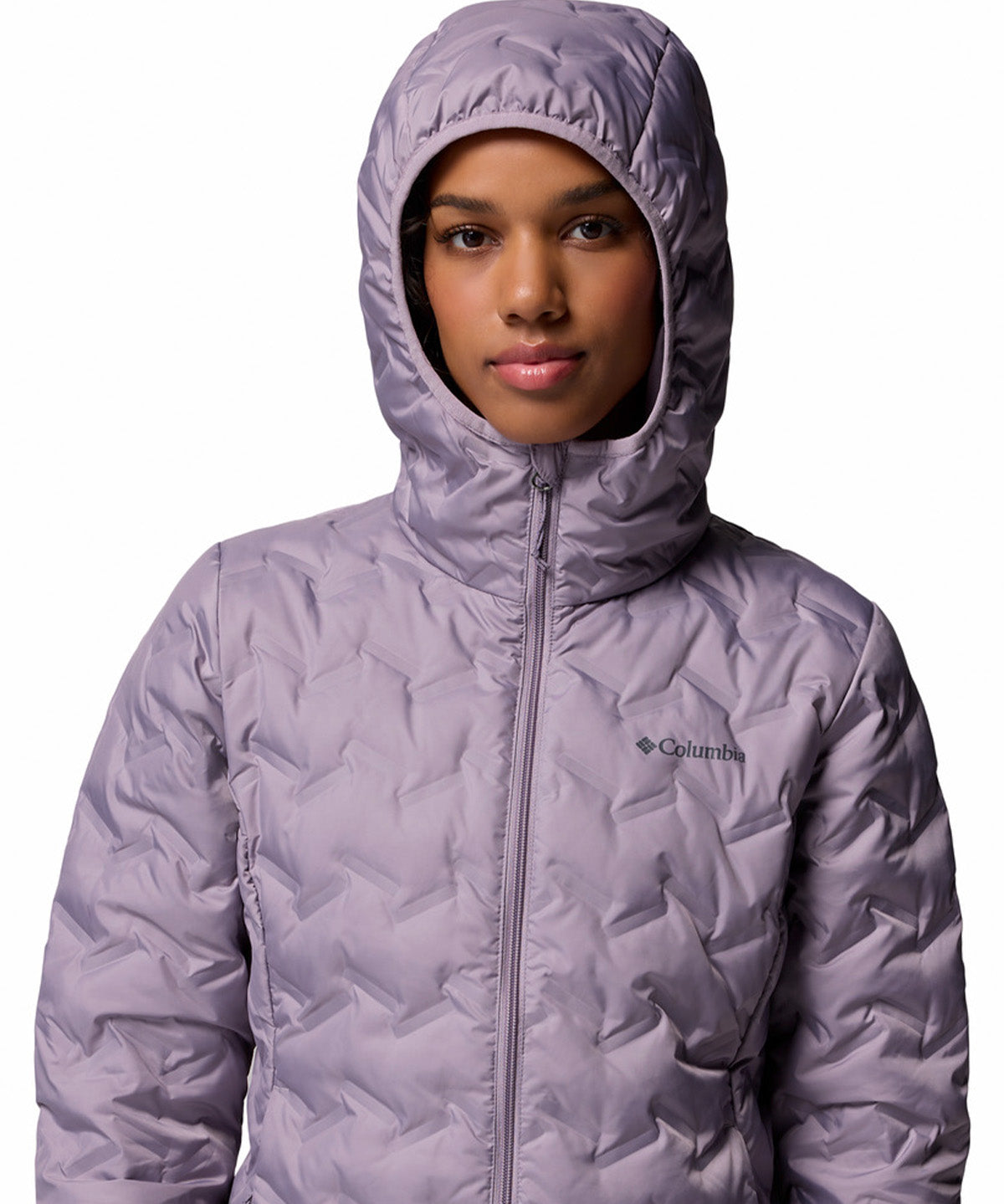 Parka Mujer Delta Ridge II Long Hooded Down Morado Columbia