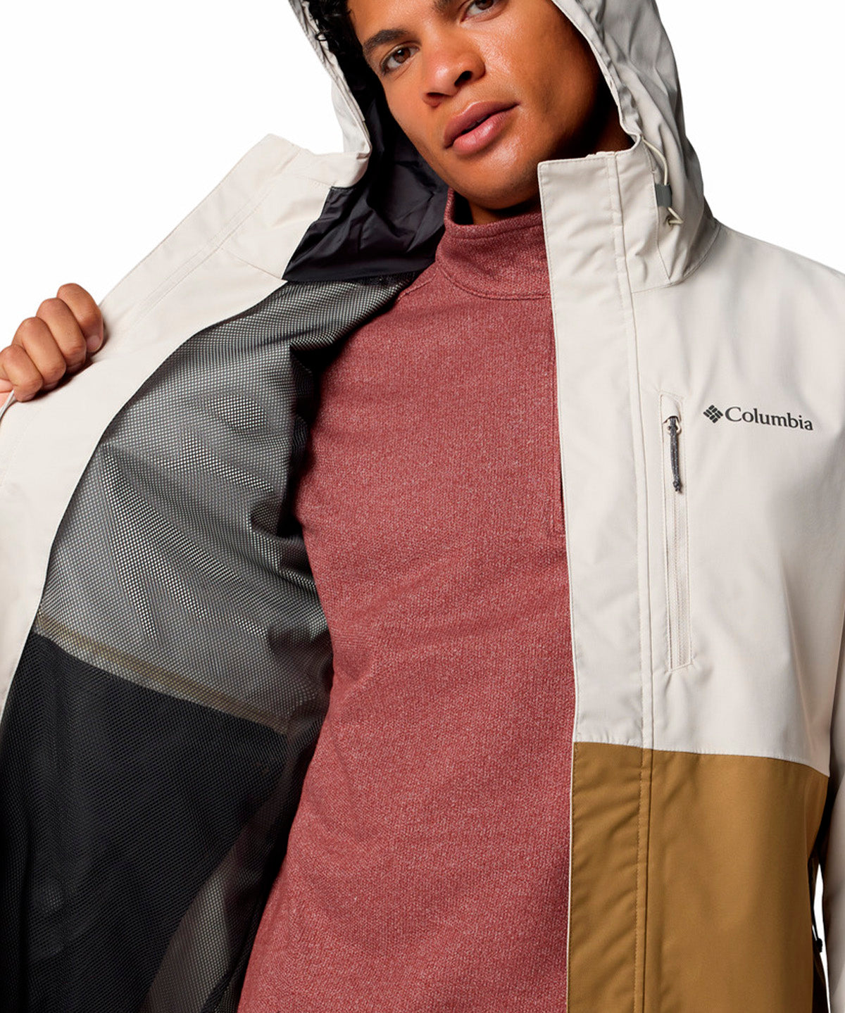 Parka Impermeable Hombre Hikebound II Beige Columbia