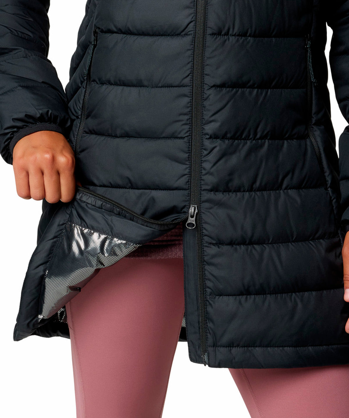Parka Mujer Powder Lite II Mid Negro Columbia