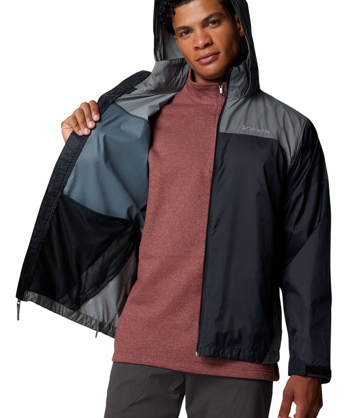 Cortaviento Hombre Glennaker Lake Negro Columbia