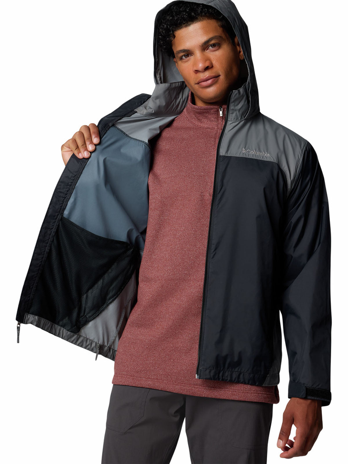 Cortaviento Hombre Glennaker Lake Negro Columbia