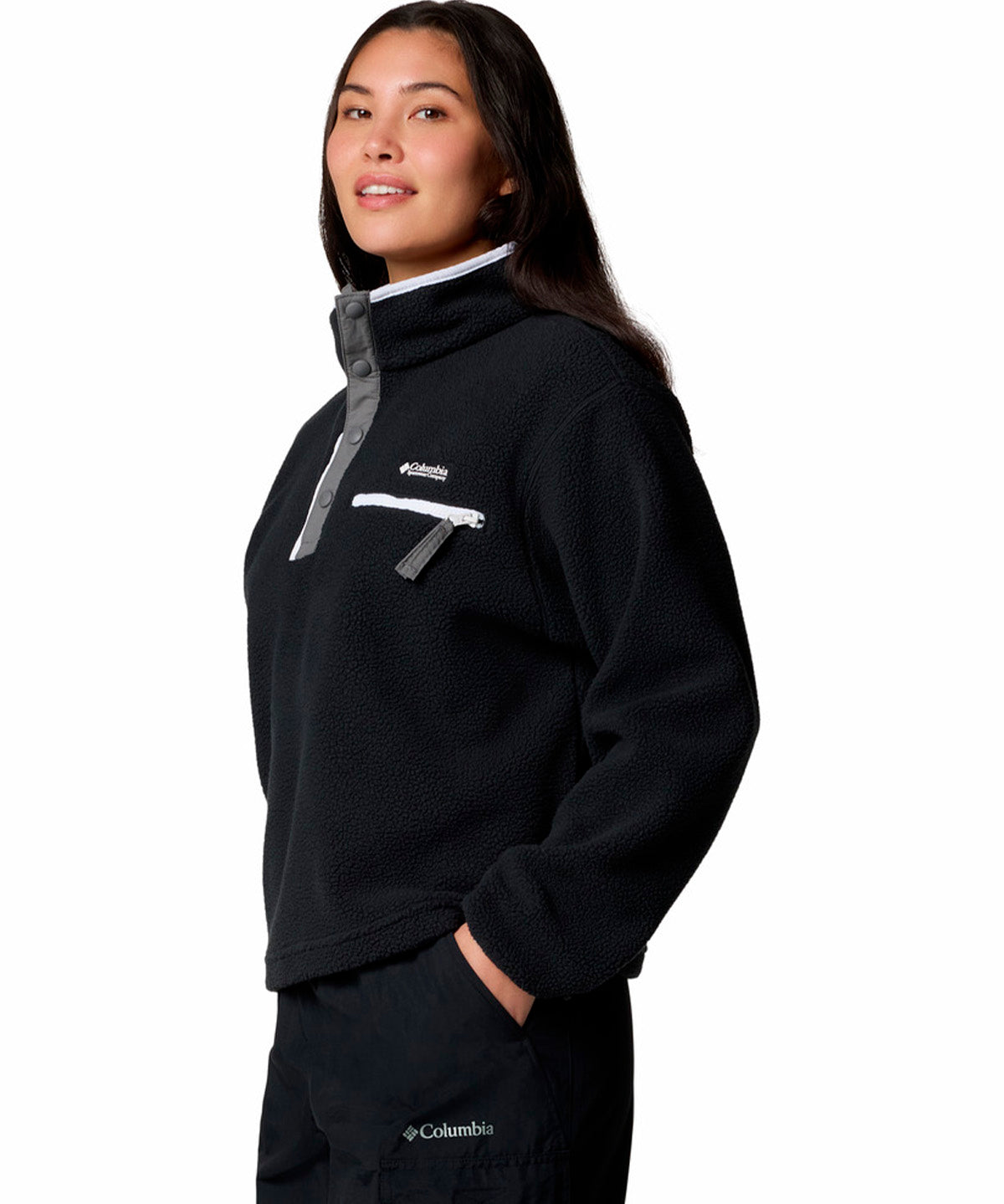 Polar Mujer Helvetia Snap Fleece Negro Columbia