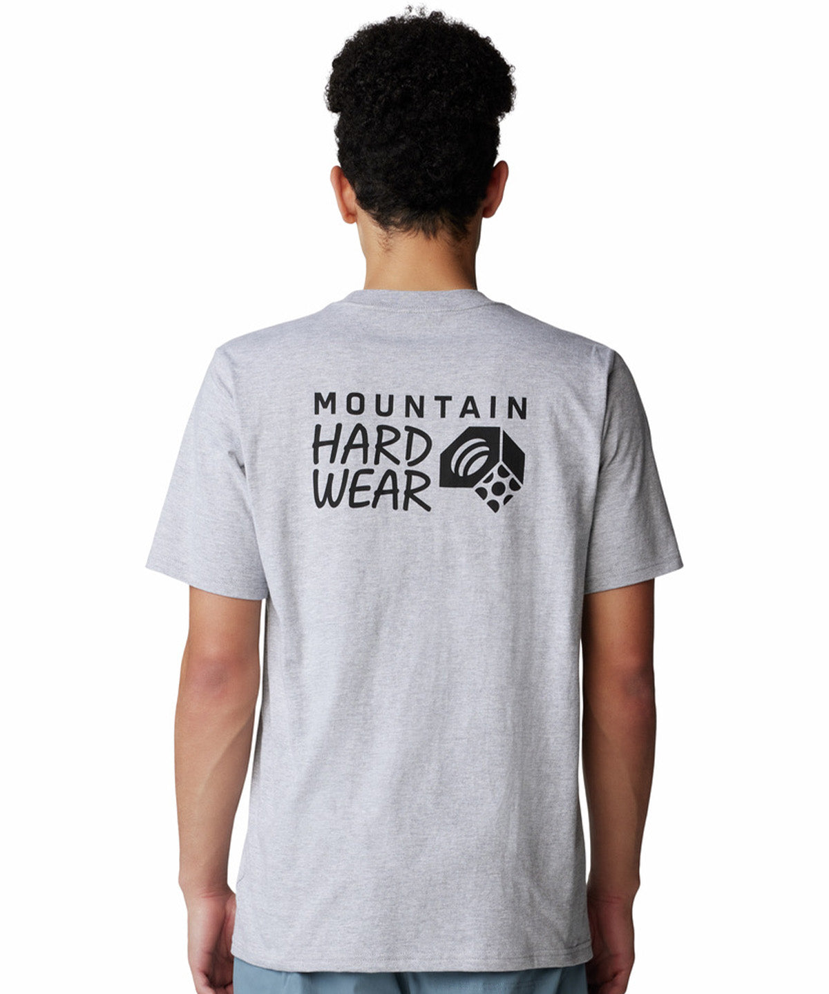 Polera Manga Corta Hombre Back Logo Gris Mountain Hardwear