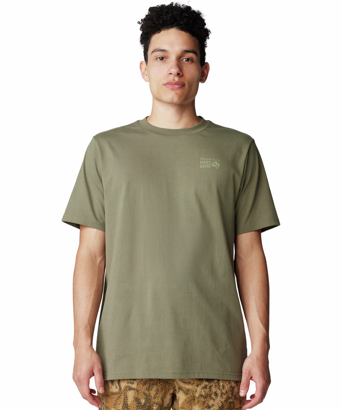 Polera Manga Corta Hombre Back Logo Verde Mountain Hardwear