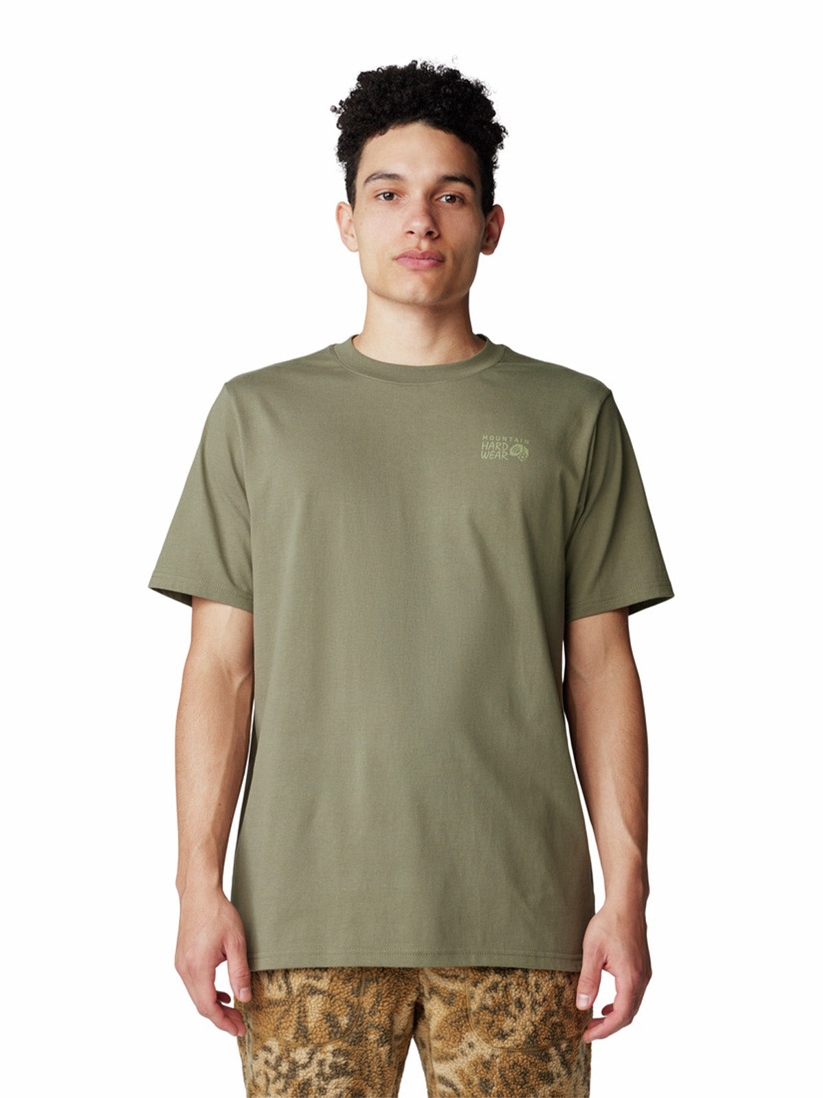 Polera Manga Corta Hombre Back Logo Verde Mountain Hardwear