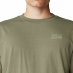Polera Manga Corta Hombre Back Logo Verde Mountain Hardwear