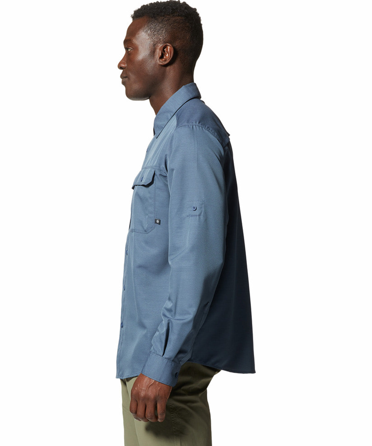 Polera Manga Larga Hombre Canyon Gris Mountain Hardwear