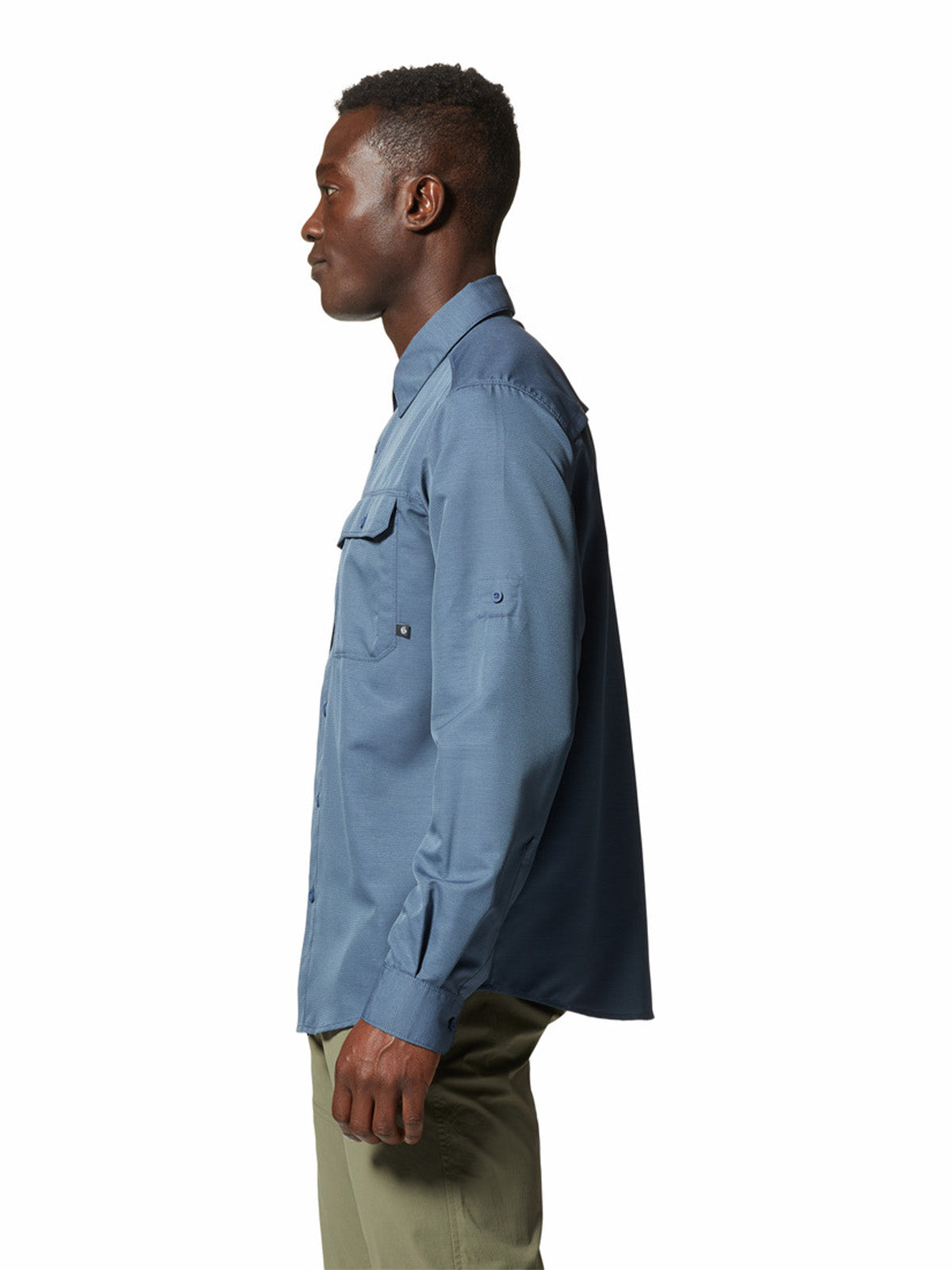 Polera Manga Larga Hombre Canyon Gris Mountain Hardwear