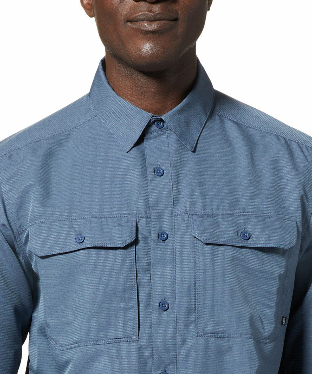 Polera Manga Larga Hombre Canyon Gris Mountain Hardwear