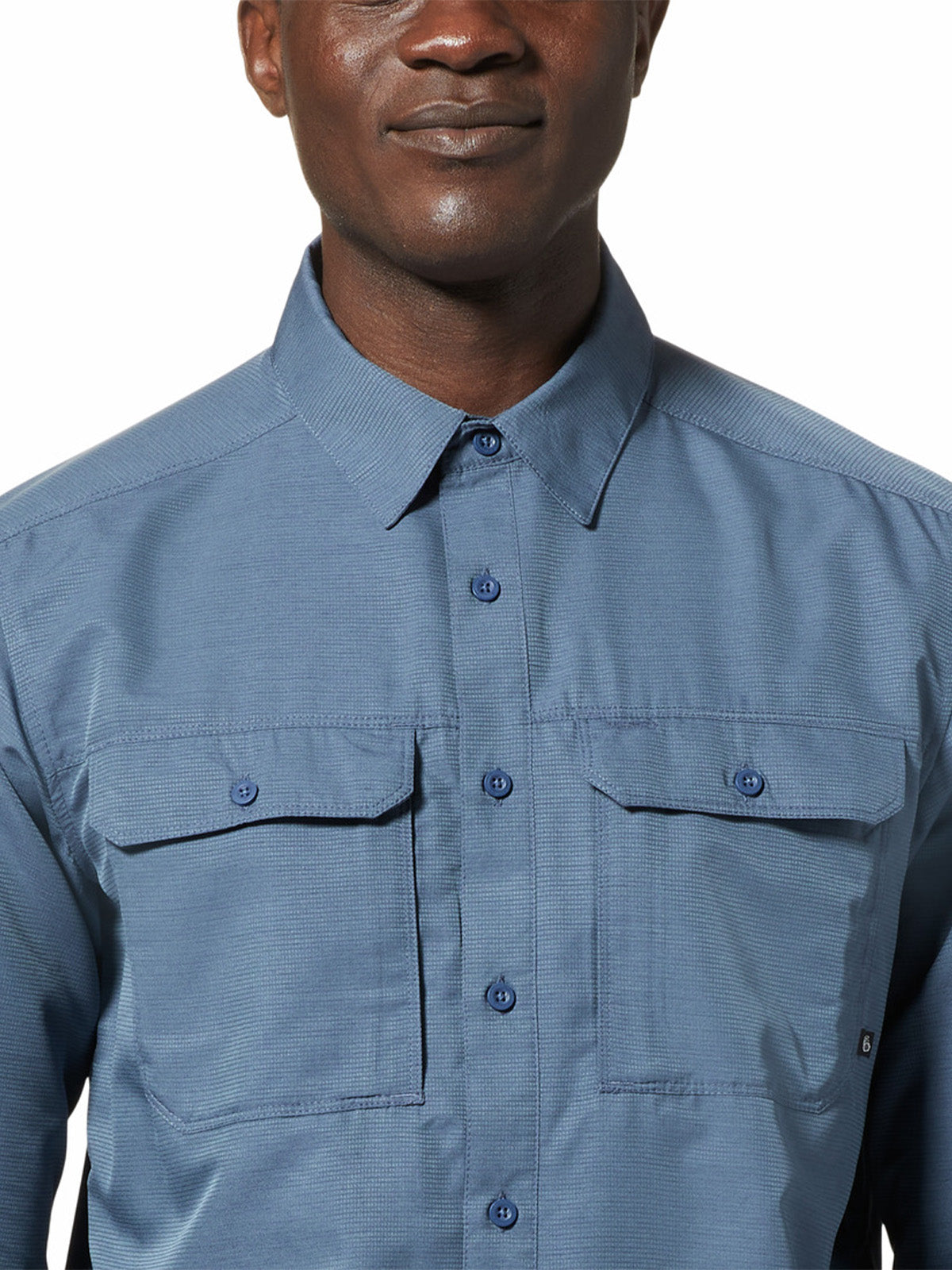 Polera Manga Larga Hombre Canyon Gris Mountain Hardwear