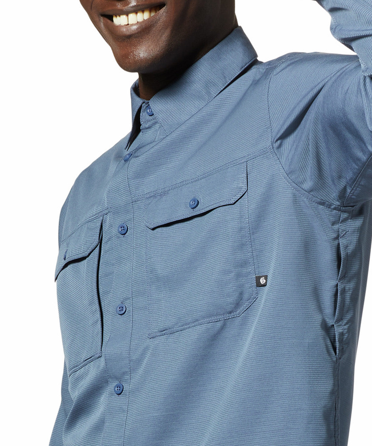 Polera Manga Larga Hombre Canyon Gris Mountain Hardwear