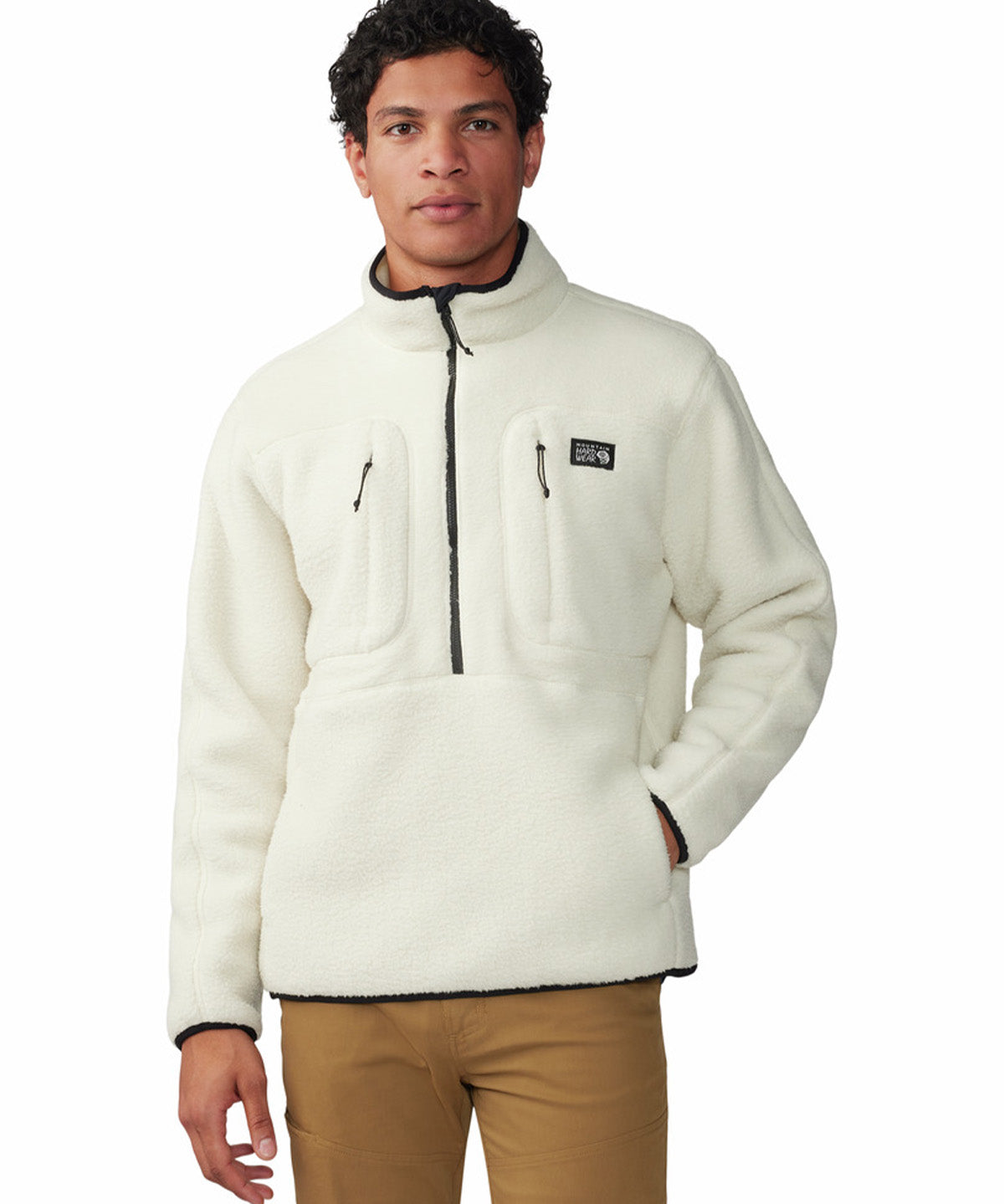 Polar Hombre Hicamp Half Zip Blanco Mountain Hardwear