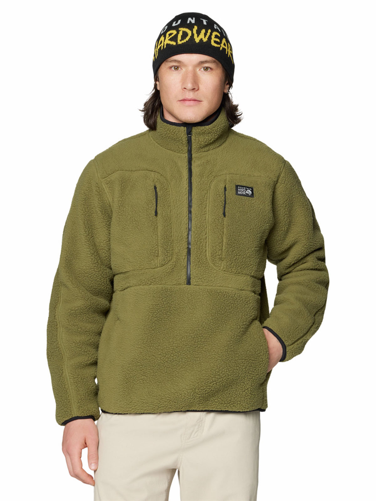 Polar Hombre Hicamp Half Zip Verde Mountain Hardwear