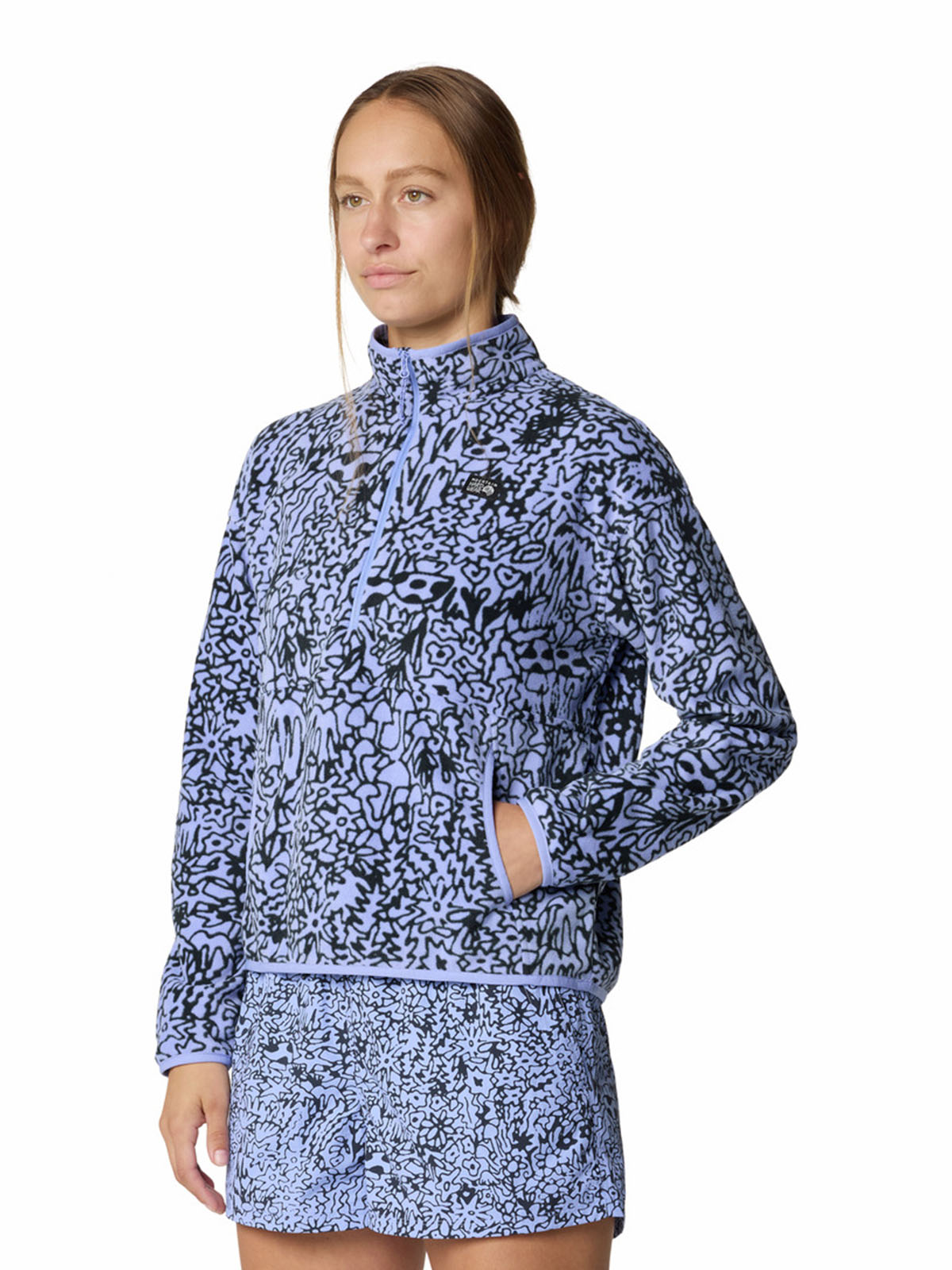 Polar Mujer Microchill Half Zip Blanco Mountain Hardwear
