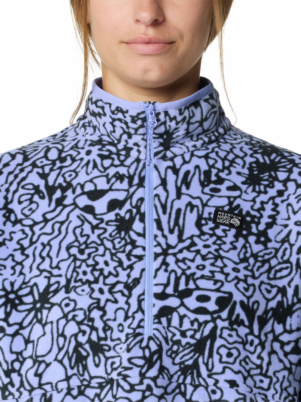 Polar Mujer Microchill Half Zip Blanco Mountain Hardwear