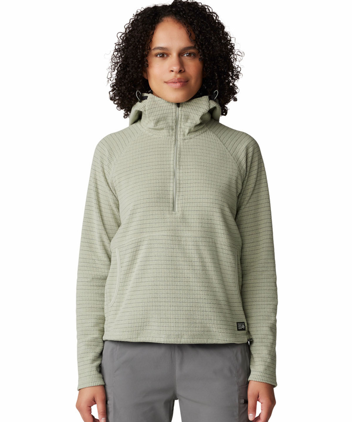 Polar Mujer Summit Grid Half Zip Blanco Mountain Hardwear