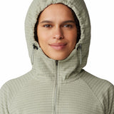 Polar Mujer Summit Grid Half Zip Blanco Mountain Hardwear