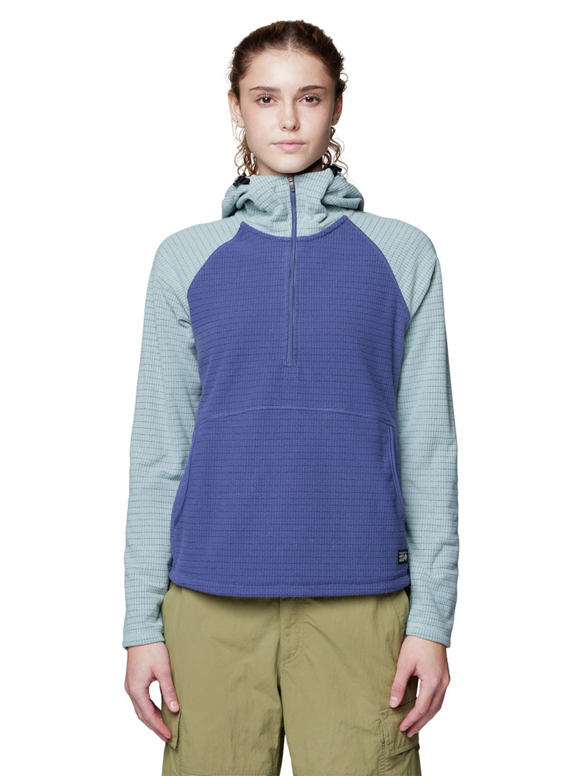 Polar Mujer Summit Grid Half Zip Azul Mountain Hardwear