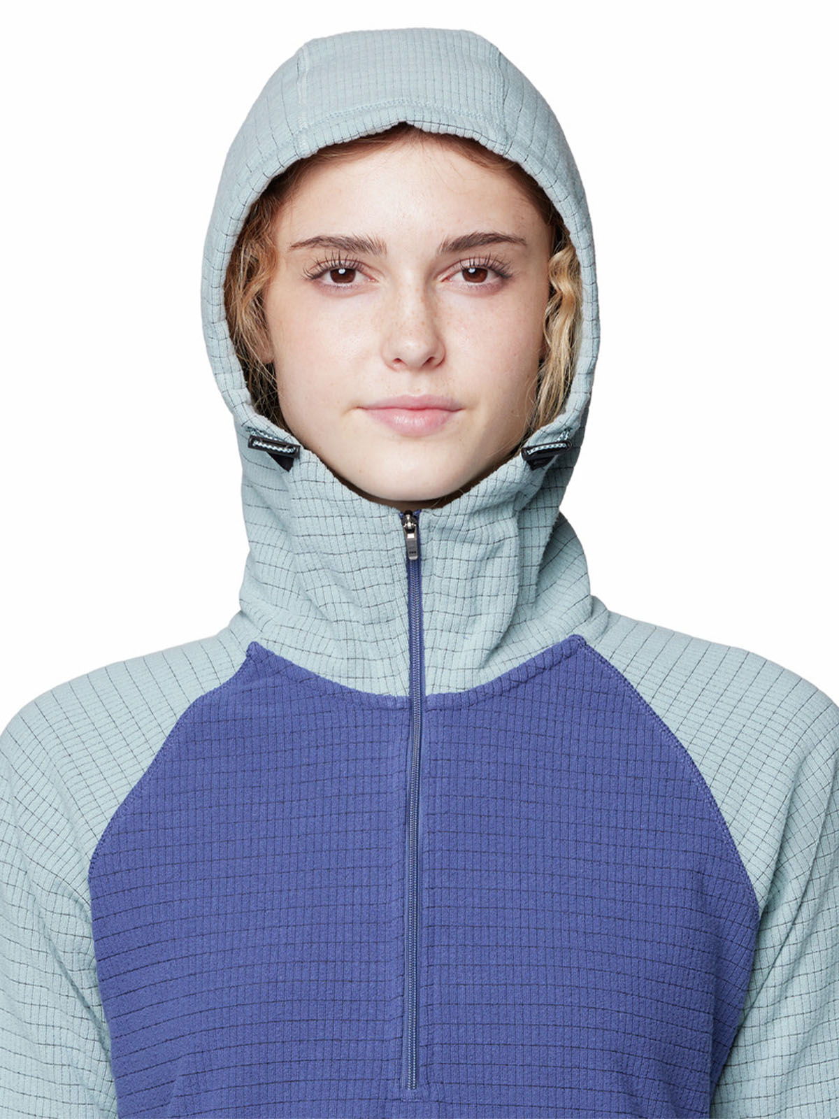 Polar Mujer Summit Grid Half Zip Azul Mountain Hardwear