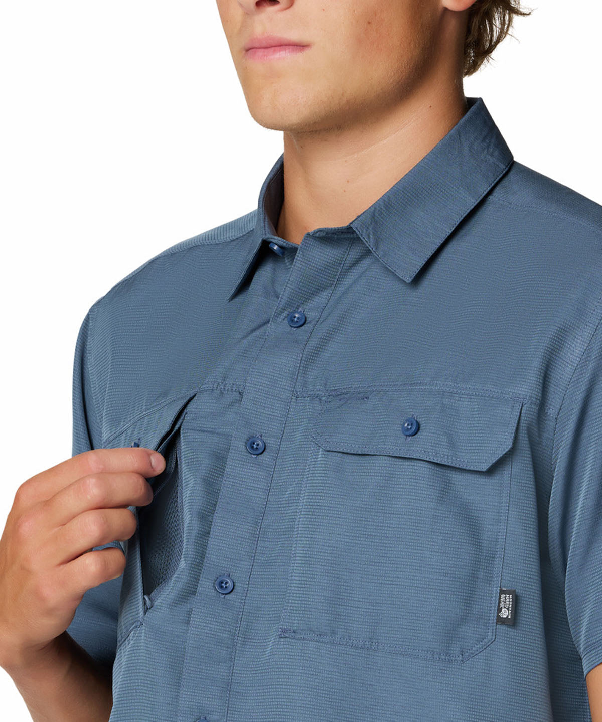 Camisa Manga Corta Hombre Canyon Azul Mountain Hardwear