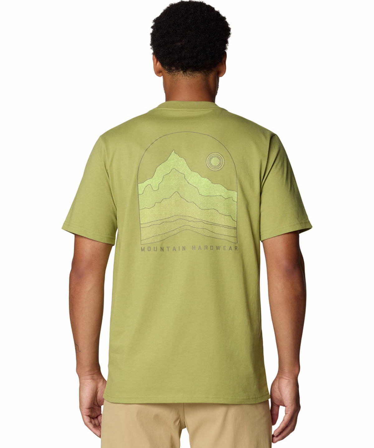 Polera Manga Corta Hombre Mountain Sunset Verde Mountain Hardwear