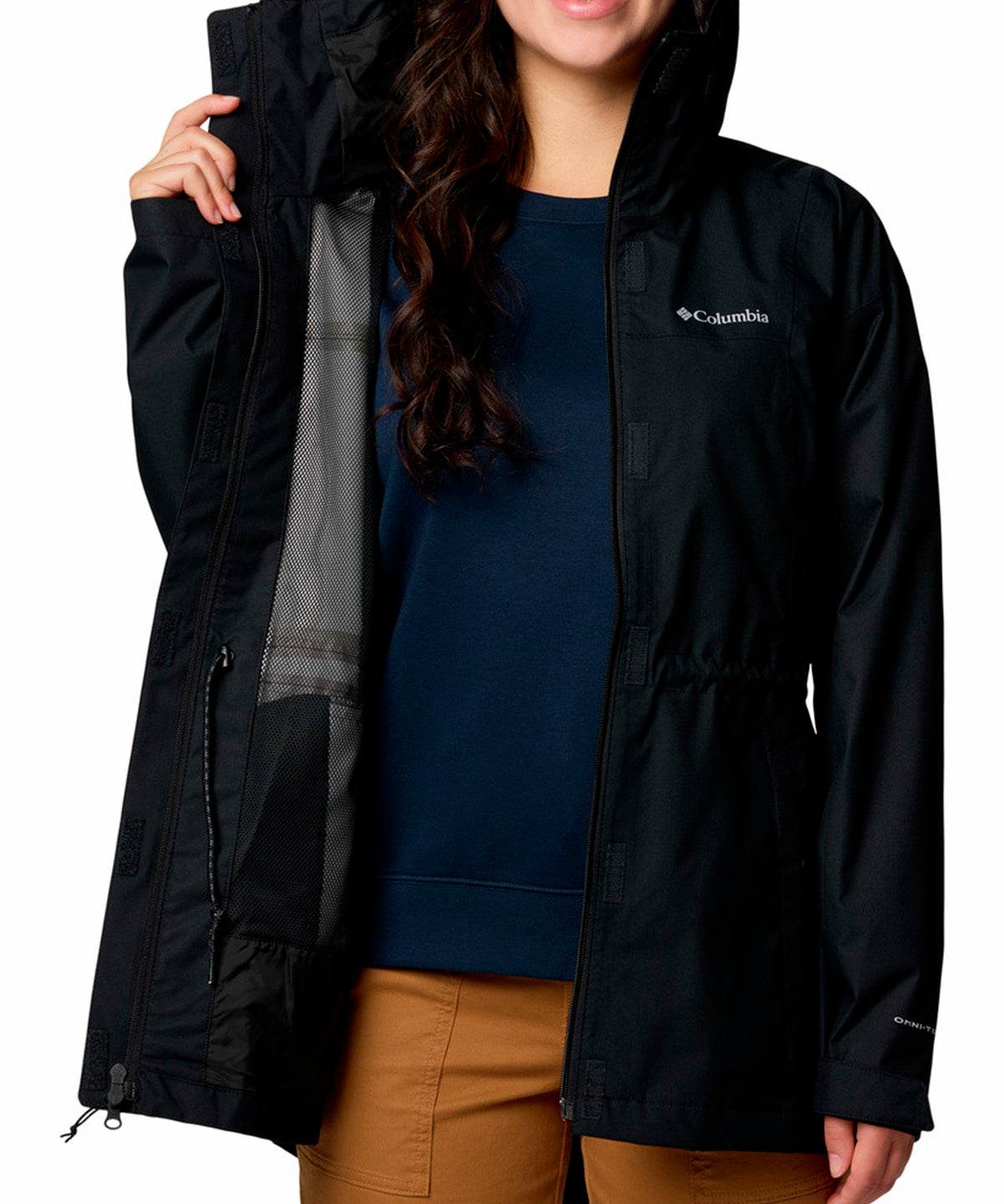 Cortaviento Mujer Hikebound II Long Negro Columbia