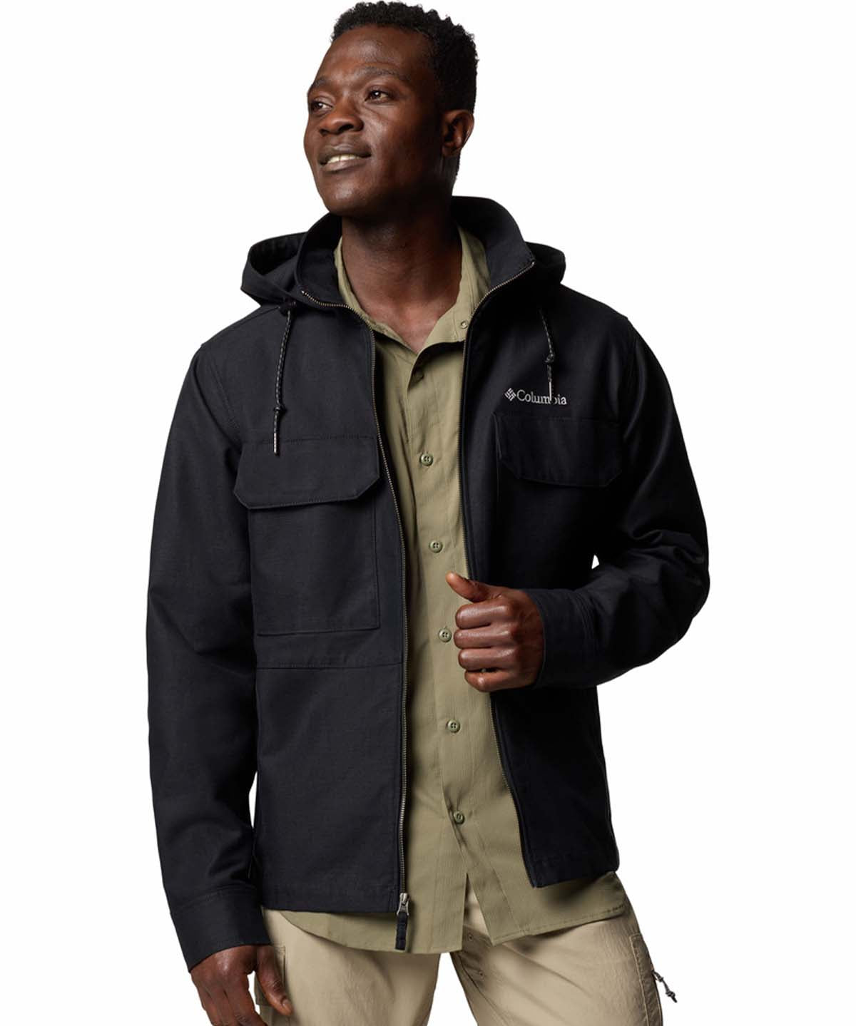 Cortaviento Hombre Indigo Canyon Negro Columbia