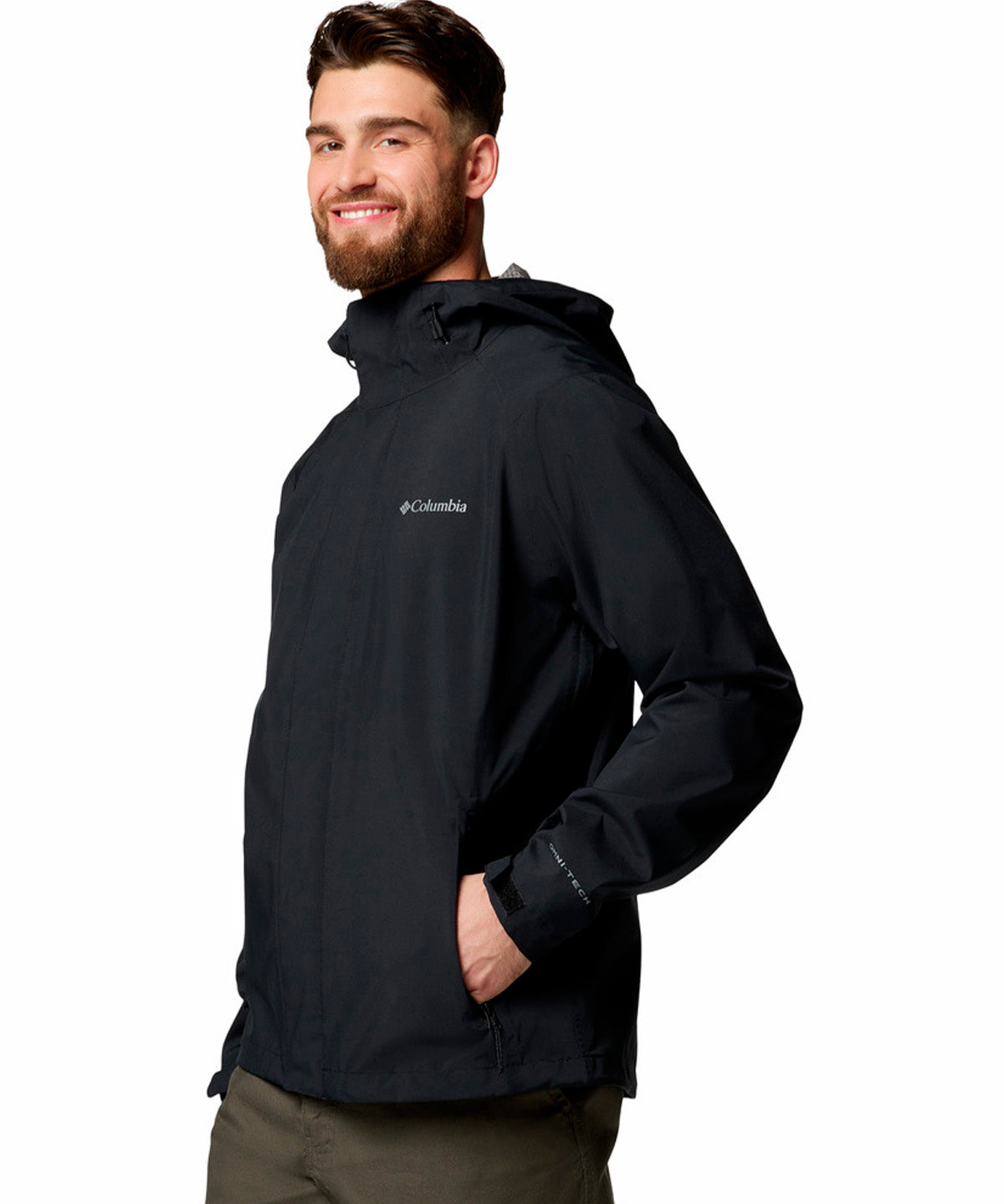 Cortaviento Impermeable Hombre Earth Explorer II Negro Columbia