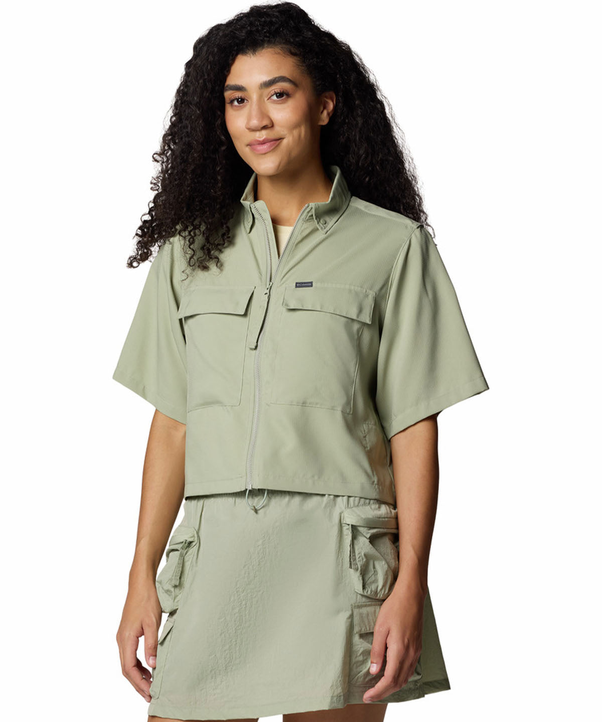 Camisa Manga Corta Mujer Elevated View Utility Beige Columbia
