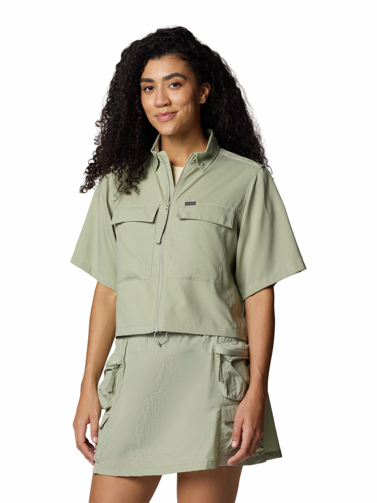 Camisa Manga Corta Mujer Elevated View Utility Beige Columbia